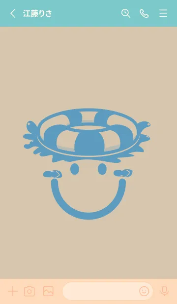 [LINE着せ替え] スマイル＆サマー 亜麻色の画像2