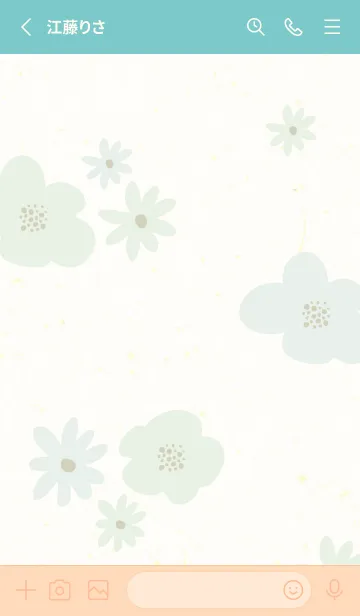 [LINE着せ替え] 2色のかわいい花18の画像2