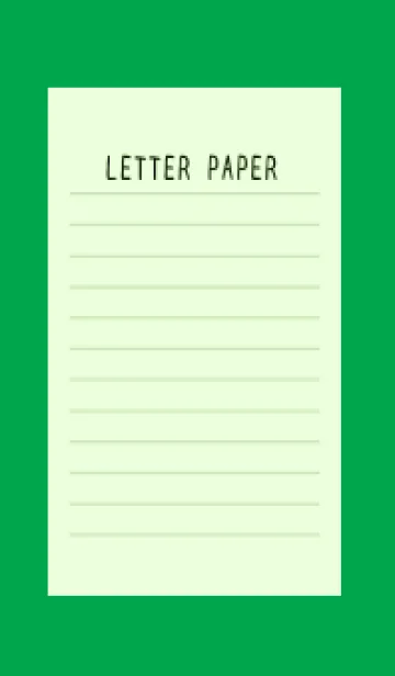 [LINE着せ替え] カラー便箋/ライトグリーン/グリーンの画像1