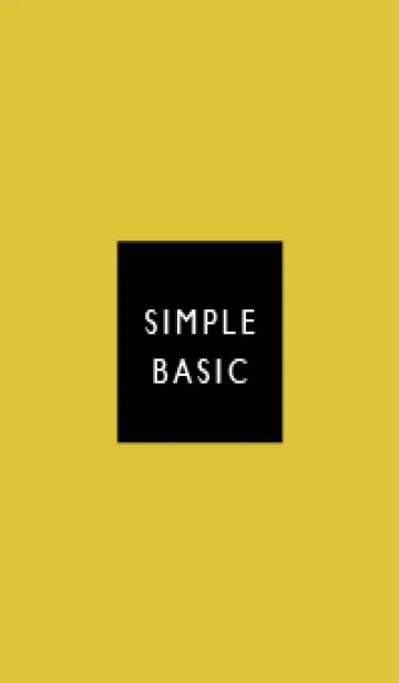 [LINE着せ替え] Simple&Basicマスタードイエロー×ブラックの画像1