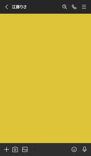 [LINE着せ替え] Simple&Basicマスタードイエロー×ブラックの画像2