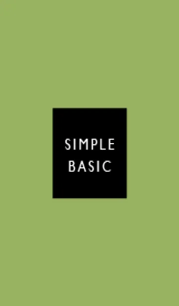 [LINE着せ替え] Simple&Basic オリーブ×ブラックの画像1