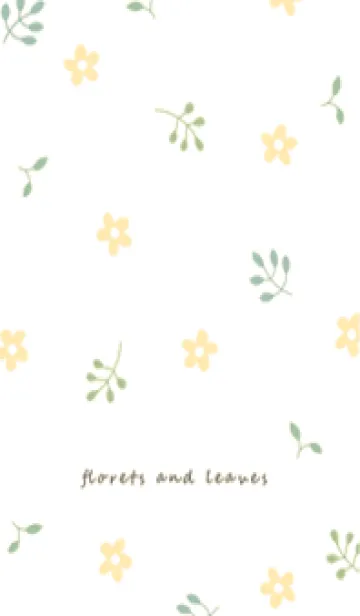 [LINE着せ替え] yellow♡小花と葉14_1の画像1