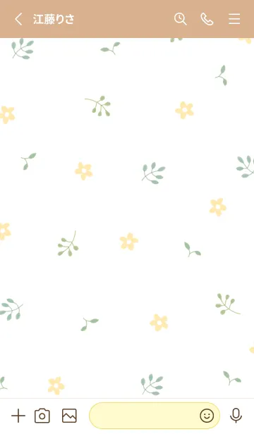 [LINE着せ替え] yellow♡小花と葉14_1の画像2