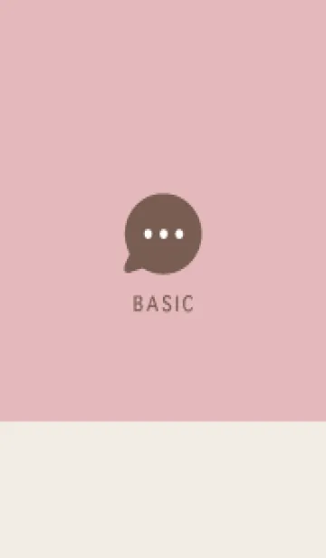 [LINE着せ替え] Simple&Basic ピンク×グレージュの画像1