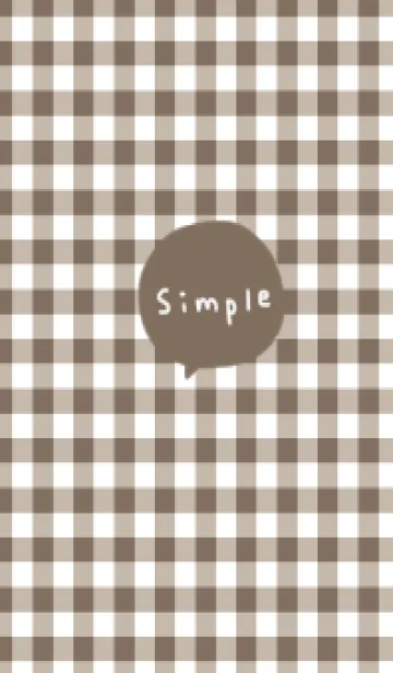 [LINE着せ替え] ブラウンチェック＊シンプル。の画像1