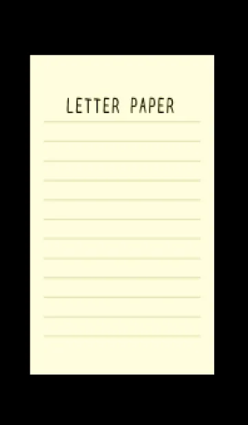 [LINE着せ替え] カラー便箋/ライトイエロー/ブラックの画像1