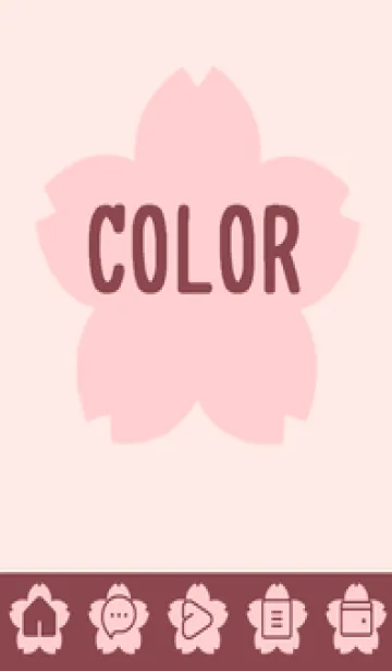 [LINE着せ替え] pink color E37の画像1