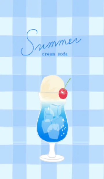 [LINE着せ替え] SUMMER cream soda cobalt blueの画像1