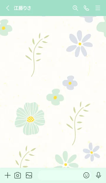 [LINE着せ替え] 2色の花7の画像2