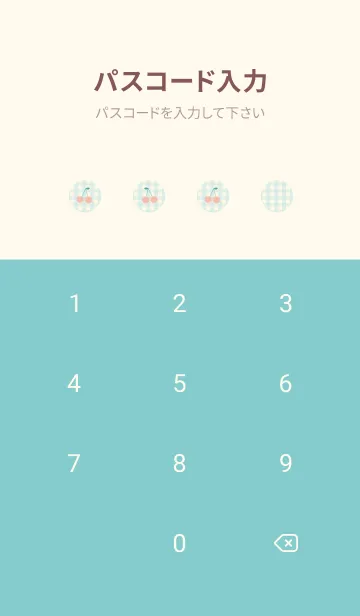 [LINE着せ替え] さくらんぼ / チェックグリーンの画像4