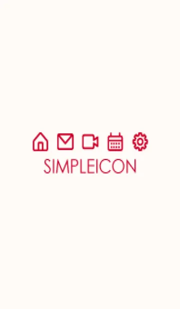 SIMPLE ICON -PINK BEIGE- 85の着せ替えメイン画像