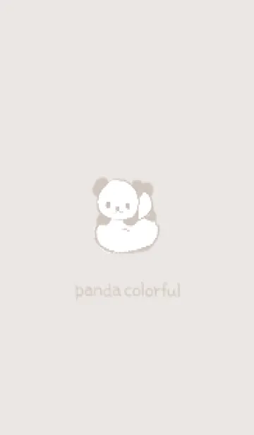 [LINE着せ替え] Panda colorful -- Light gray 02の画像1