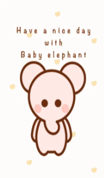 [LINE着せ替え] Pastel pink elephant 3の画像1