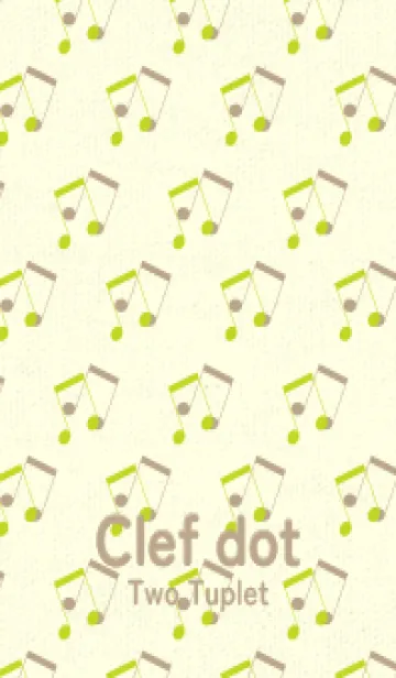 [LINE着せ替え] 2連符柄  若草色の画像1