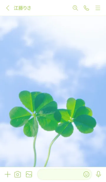 [LINE着せ替え] 五つ葉のクローバー Cuddle #14-12の画像2