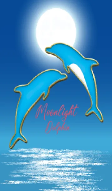 [LINE着せ替え] Enamel Pin Moonlight Dolphin 138の画像1