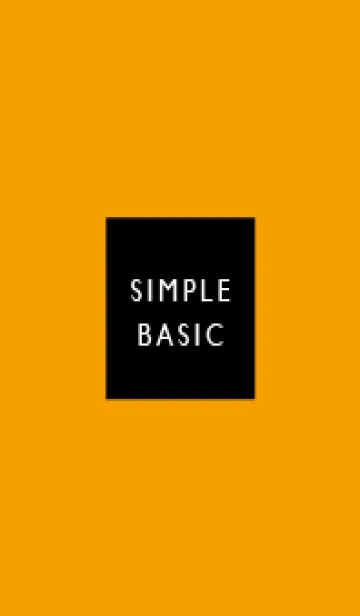 [LINE着せ替え] Simple&Basic オレンジ×ブラックの画像1