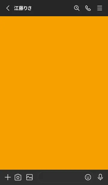 [LINE着せ替え] Simple&Basic オレンジ×ブラックの画像2