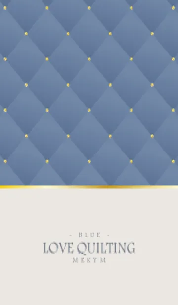 [LINE着せ替え] LOVE QUILTING - DUSKY BLUE 13の画像1