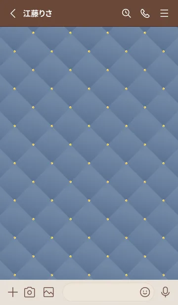 [LINE着せ替え] LOVE QUILTING - DUSKY BLUE 13の画像2