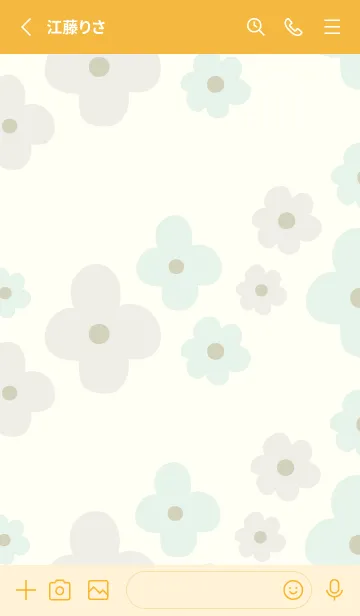 [LINE着せ替え] 2色の花 くすみカラー23の画像2