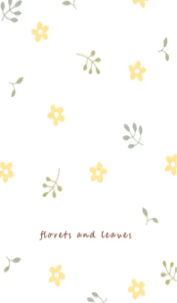 [LINE着せ替え] pinkbrown♡小花と葉08_1の画像1