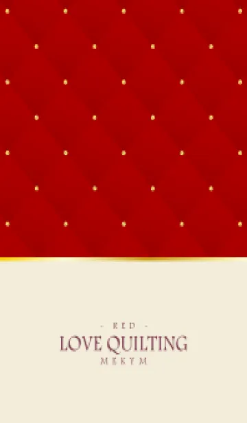 [LINE着せ替え] LOVE QUILTING - RED 13の画像1