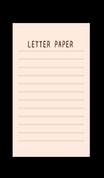 [LINE着せ替え] カラー便箋/ピンクベージュ/ブラックの画像1