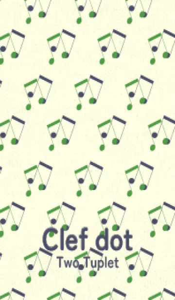 [LINE着せ替え] 2連符柄  メドーグリーンの画像1