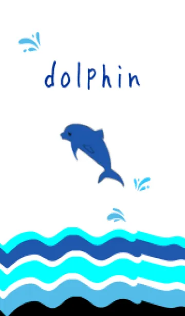 [LINE着せ替え] sea creatures 04 dolphinの画像1