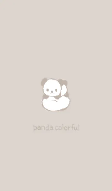 [LINE着せ替え] Panda colorful -- Beigeの画像1