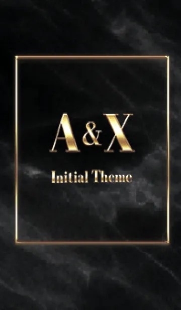 [LINE着せ替え] 【 A&X 】Initial Theme Gold - ブラックの画像1