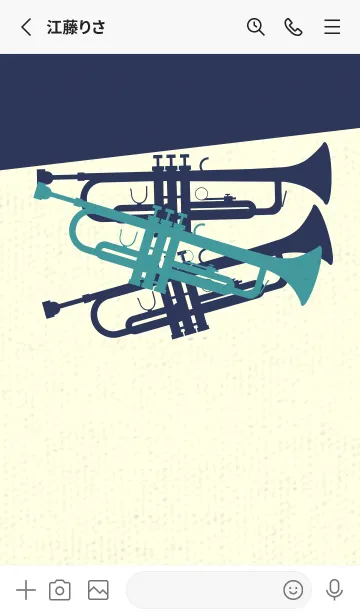 [LINE着せ替え] Trumpet CLR ターコイズの画像2
