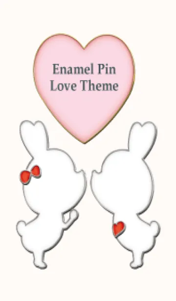 [LINE着せ替え] Enamel Pin LOVE Pair 107の画像1