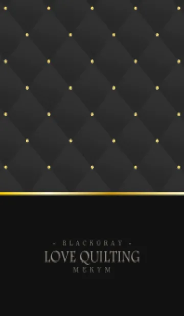 [LINE着せ替え] LOVE QUILTING - BLACK GRAY 13の画像1