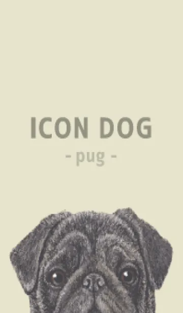 [LINE着せ替え] ICON DOG - パグ - PASTEL YE/03の画像1