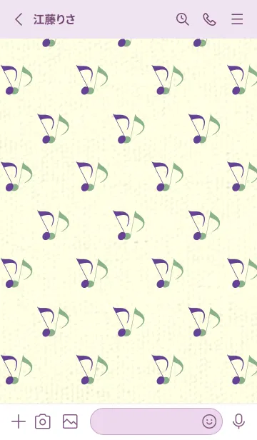 [LINE着せ替え] Clef dot 菖蒲色の画像2