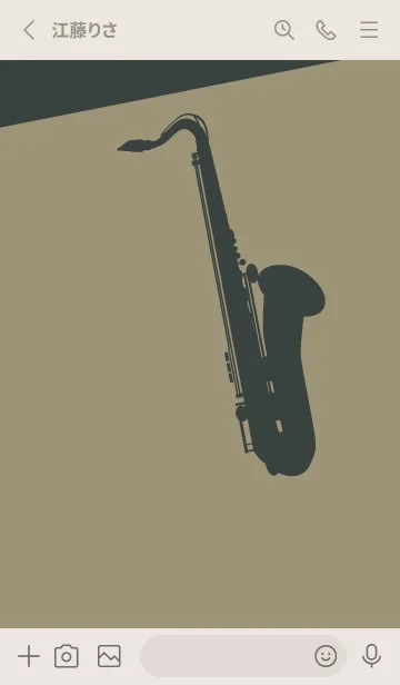 [LINE着せ替え] Saxophone CLR 灰汁色の画像2