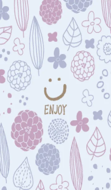 [LINE着せ替え] かわいい葉と花10の画像1