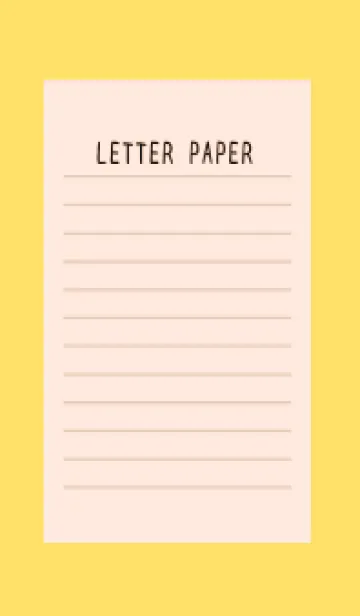 [LINE着せ替え] カラー便箋/ピンクベージュ/イエローの画像1