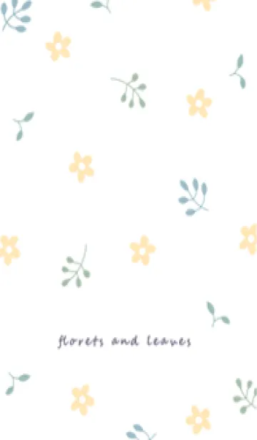 [LINE着せ替え] violet♡小花と葉04_1の画像1