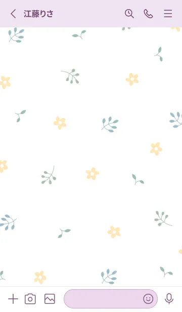 [LINE着せ替え] violet♡小花と葉04_1の画像2