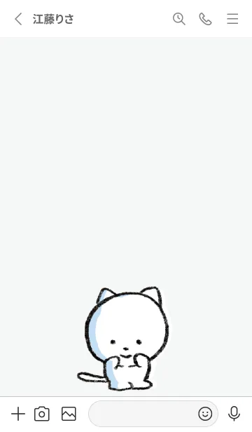 [LINE着せ替え] グレー : まるねこ7の画像2