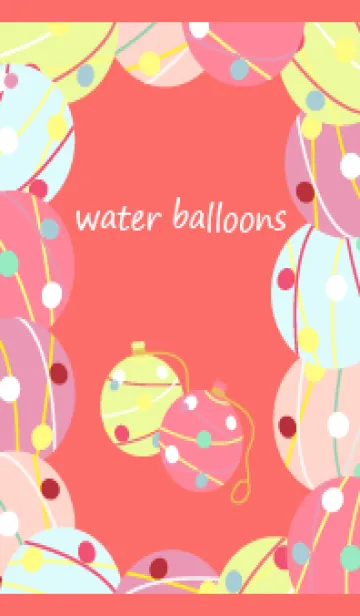 [LINE着せ替え] かわいいヨーヨー 赤色の画像1