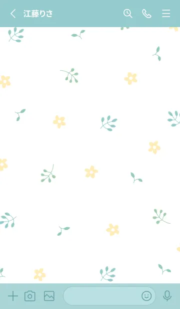 [LINE着せ替え] bluegreen♡小花と葉06_1の画像2