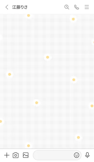 [LINE着せ替え] Gray♡デイジーとチェック01_1の画像2