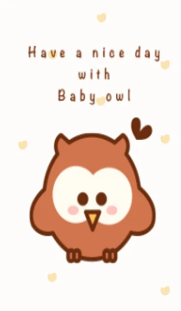 [LINE着せ替え] Lovely baby owl 3の画像1