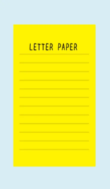 [LINE着せ替え] カラー便箋/イエロー/ライトブルーの画像1