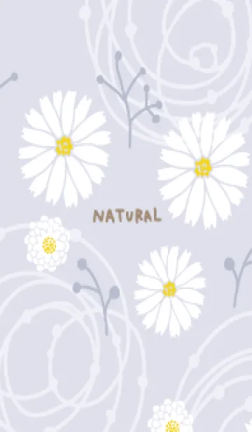 [LINE着せ替え] シンプル 白色の花11の画像1